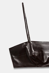 100% LEATHER CROP TOP ZW COLLECTION