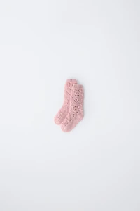 ALPACA AND WOOL BLEND THICK KNIT SOCKS