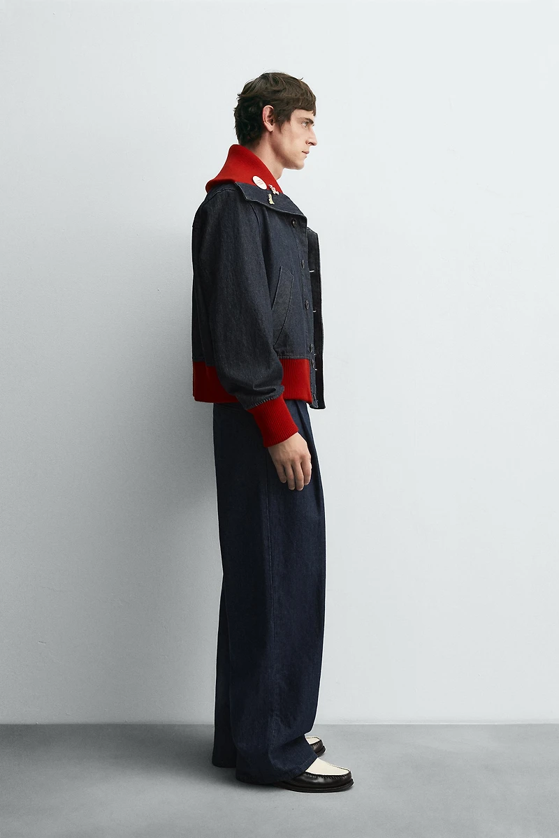 WIDE-LEG DENIM TROUSERS HARRY LAMBERT FOR ZARA X DISNEY