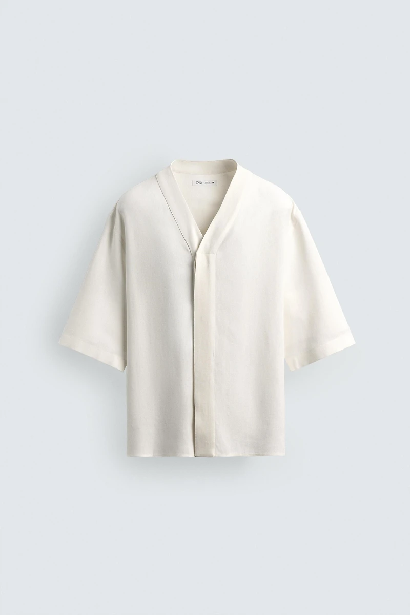 RELAXED FIT VISCOSE-HEMP SHIRT