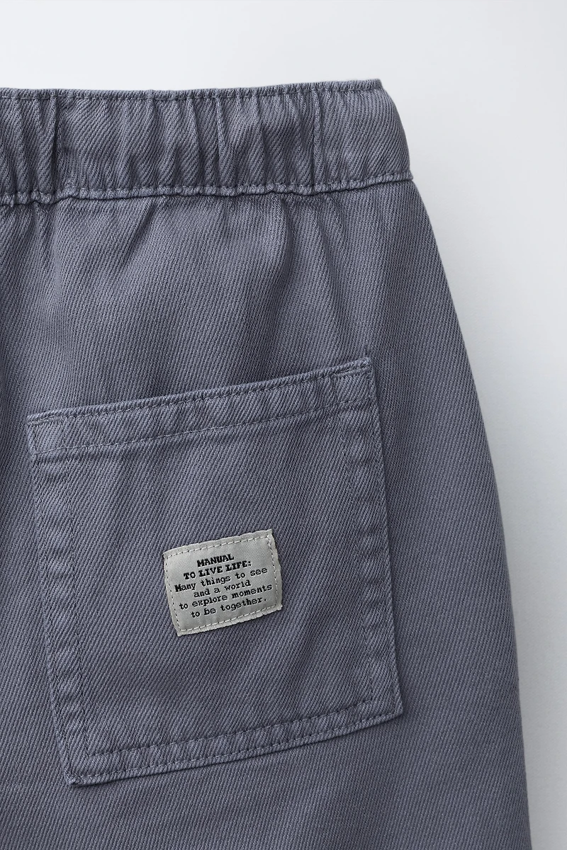 TWILL FLOWY CARGO SHORTS