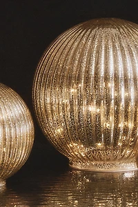 LED LIGHT STRIPED BALL CHRISTMAS ORNAMENT