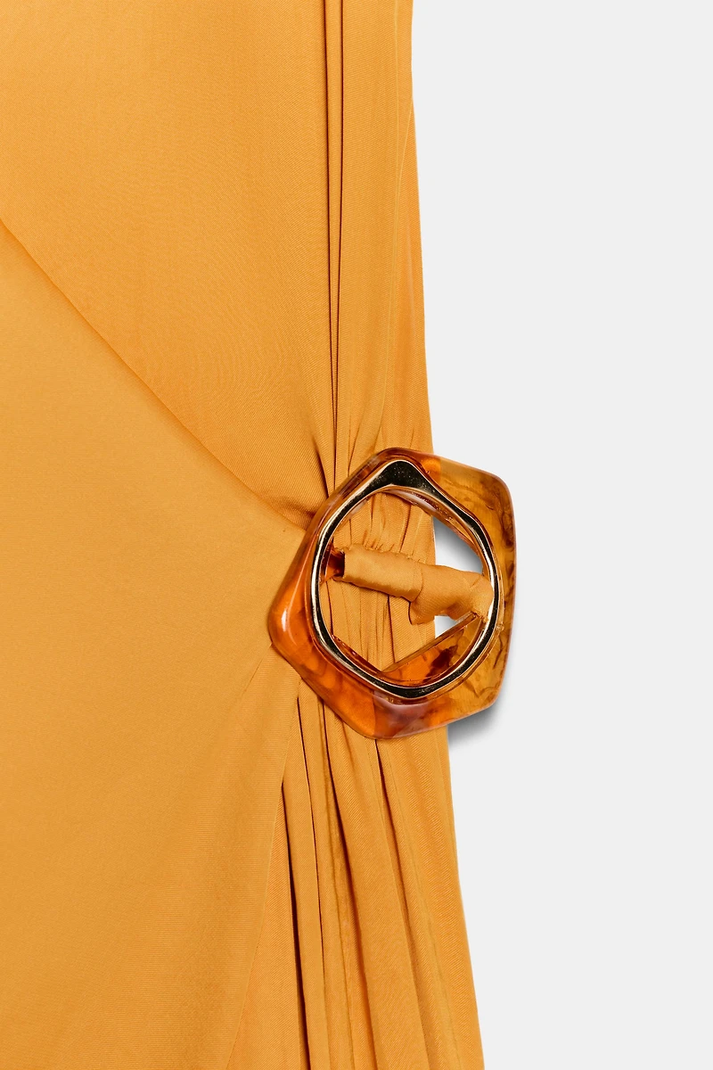 ASYMMETRIC BUCKLE DRESS