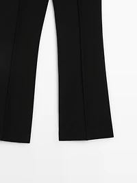 Crepe trousers with seam detail