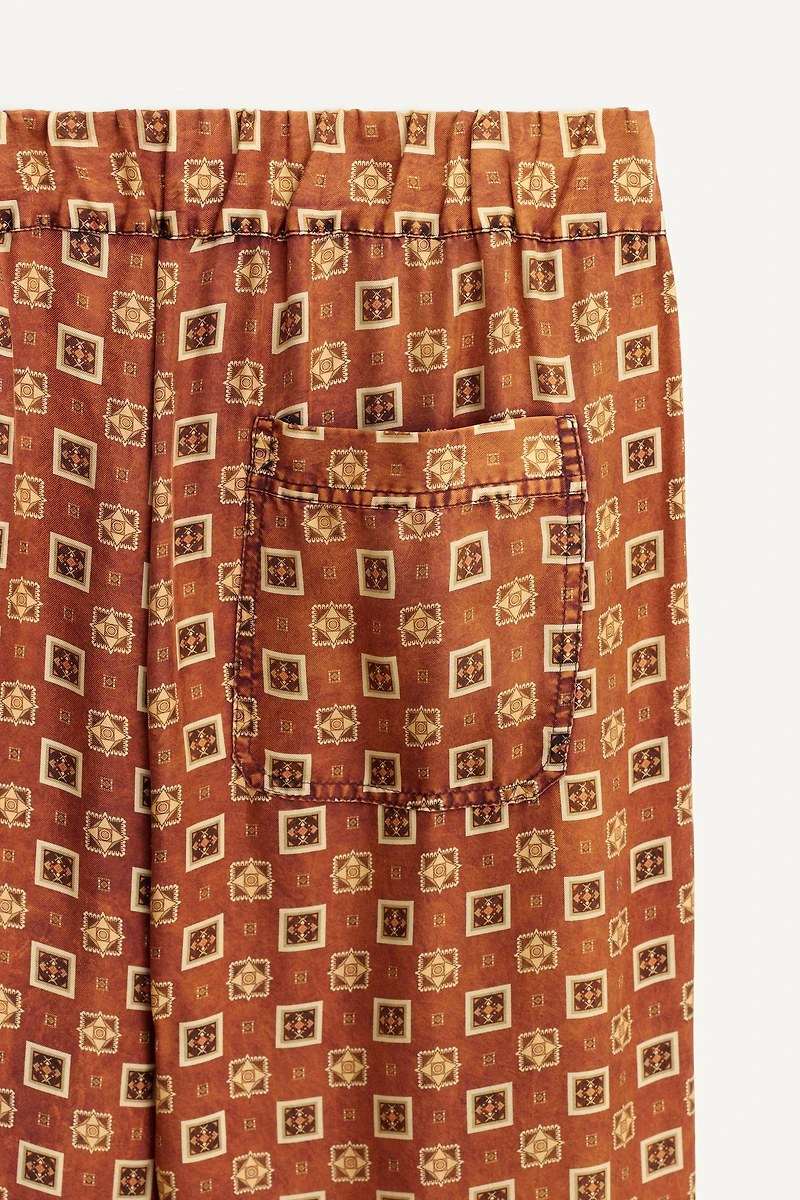 LIMITED EDITION 100% SILK PRINTED PANTS
