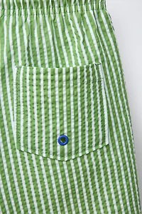 6-14 YEARS/ SEERSUCKER SWIM SHORTS