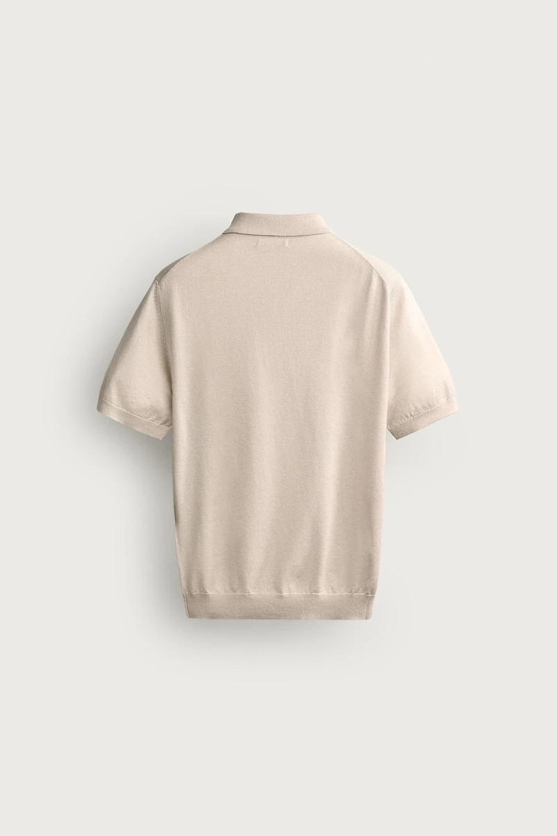 REGULAR FIT ZIP KNIT POLO