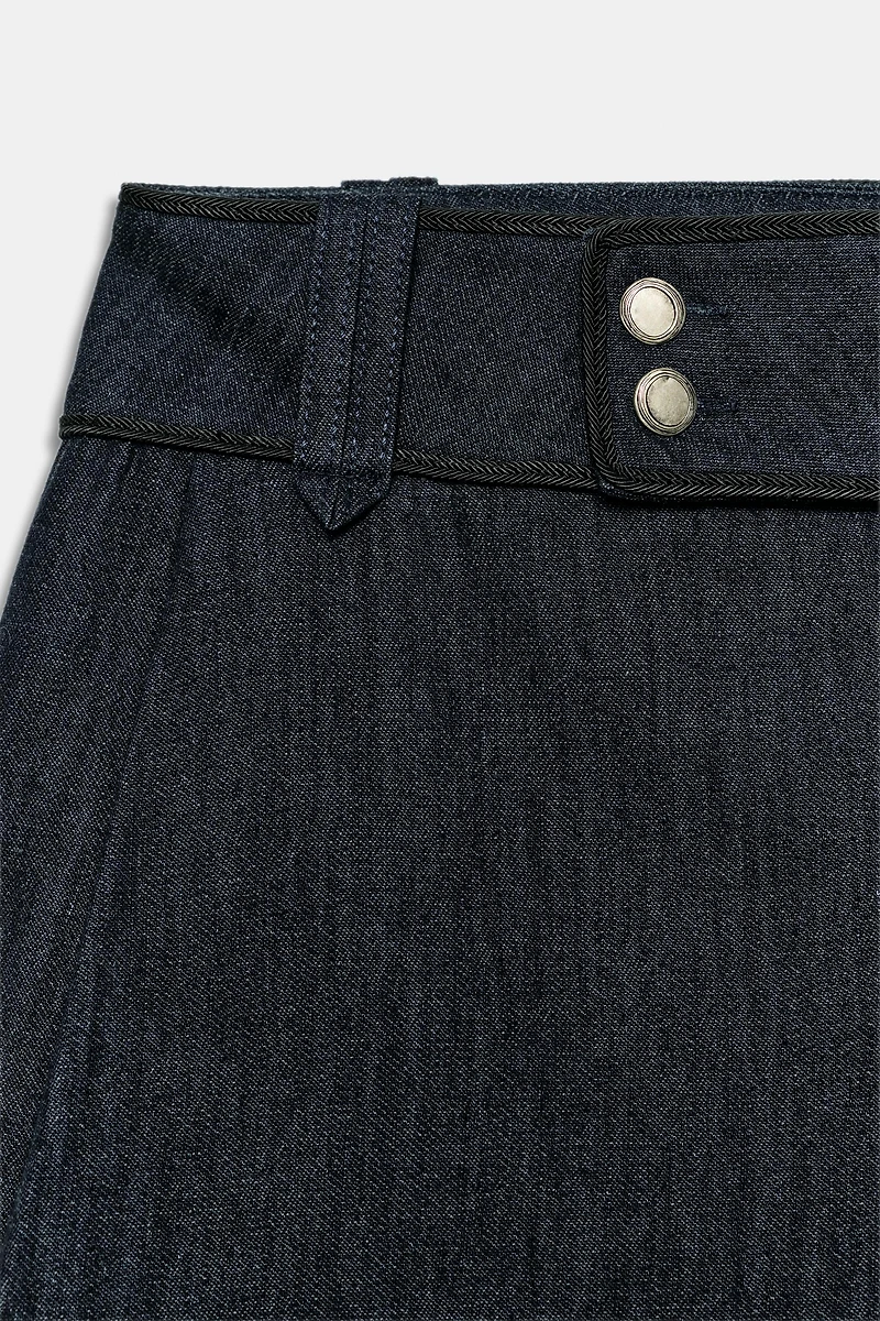 JUPE-PANTALON À LISERÉS CONTRASTANTS