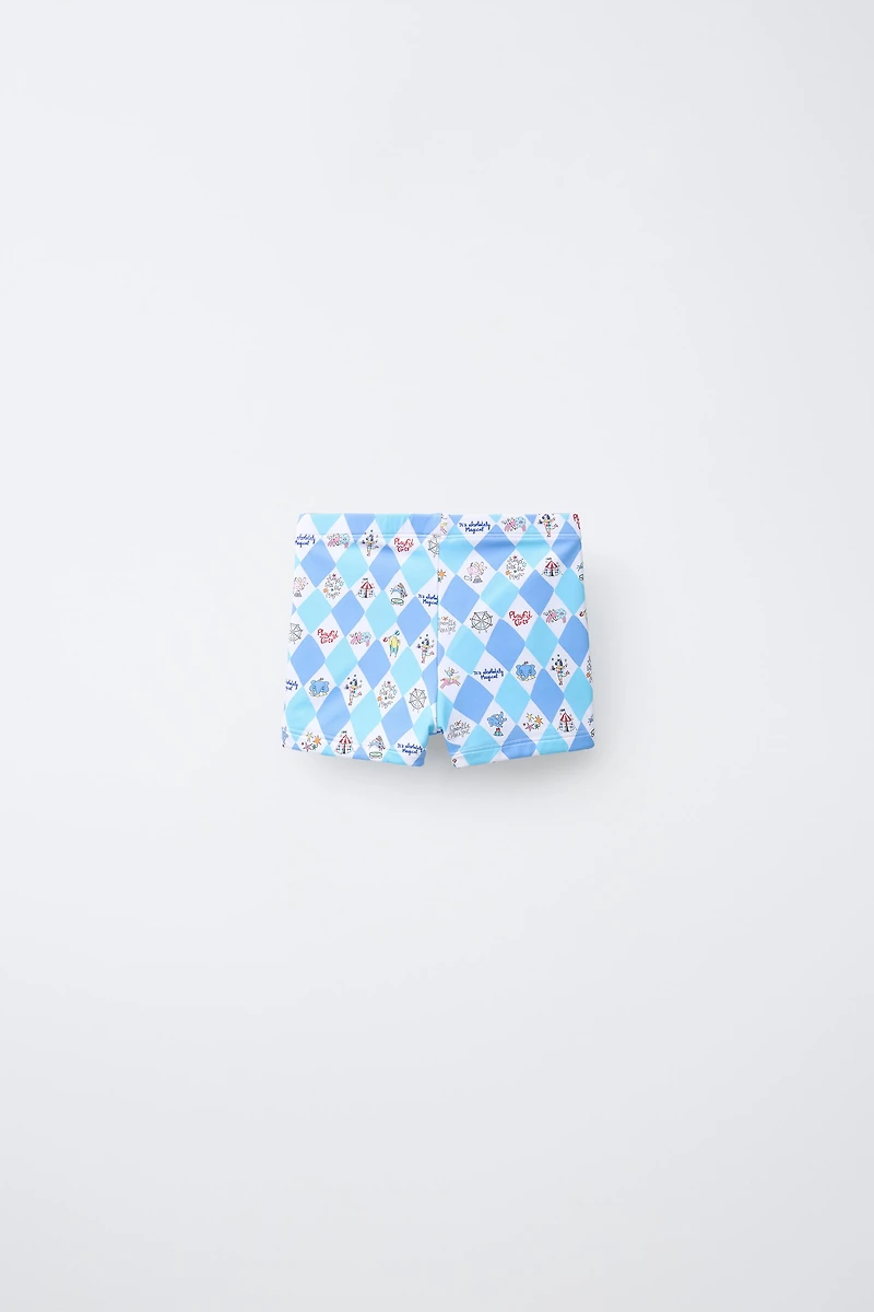 2-6 YEARS / CIRCUS PRINT SWIM TRUNKS