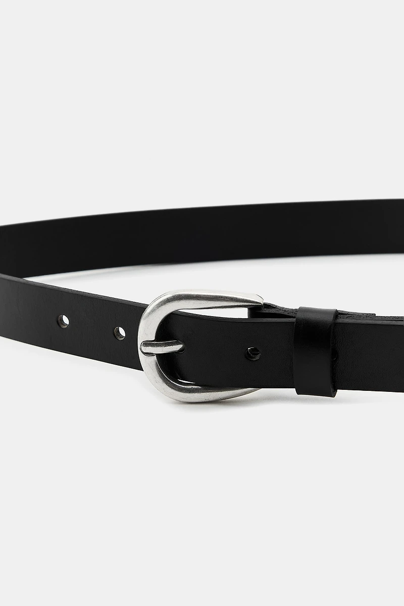 LEATHER MULTI-BUCKLE BELT