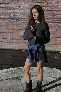 T-SHIRT OVERSIZE À MANCHES LONGUES