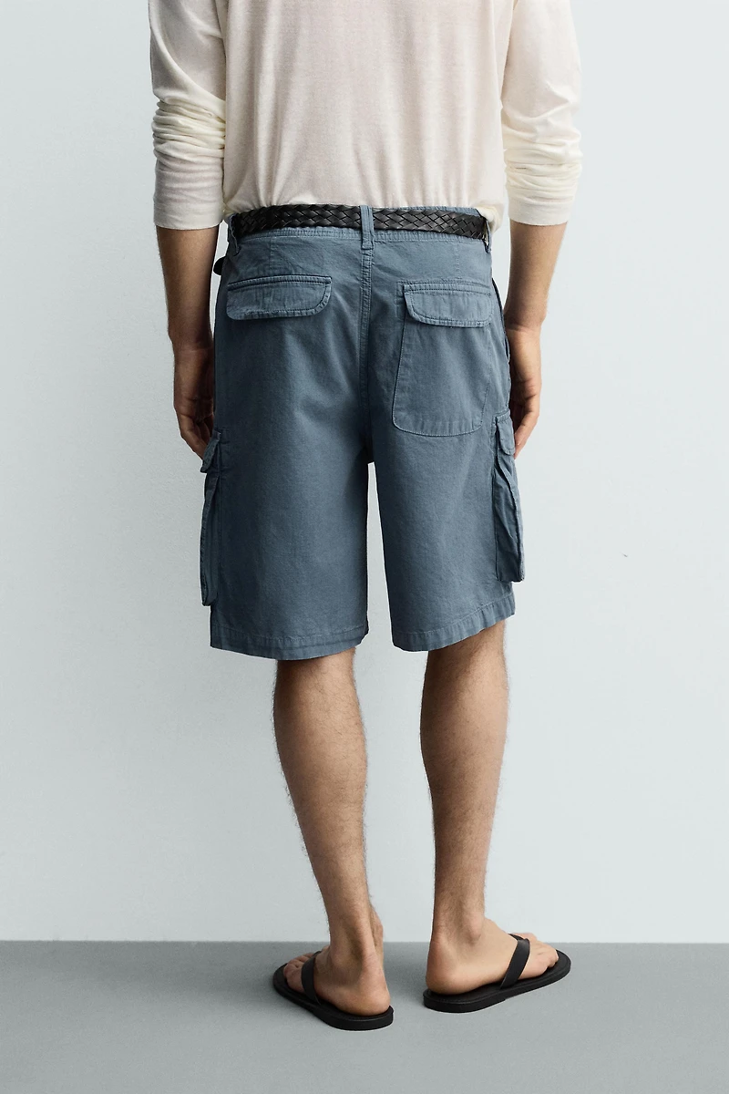 RELAXED FIT CARGO SHORTS