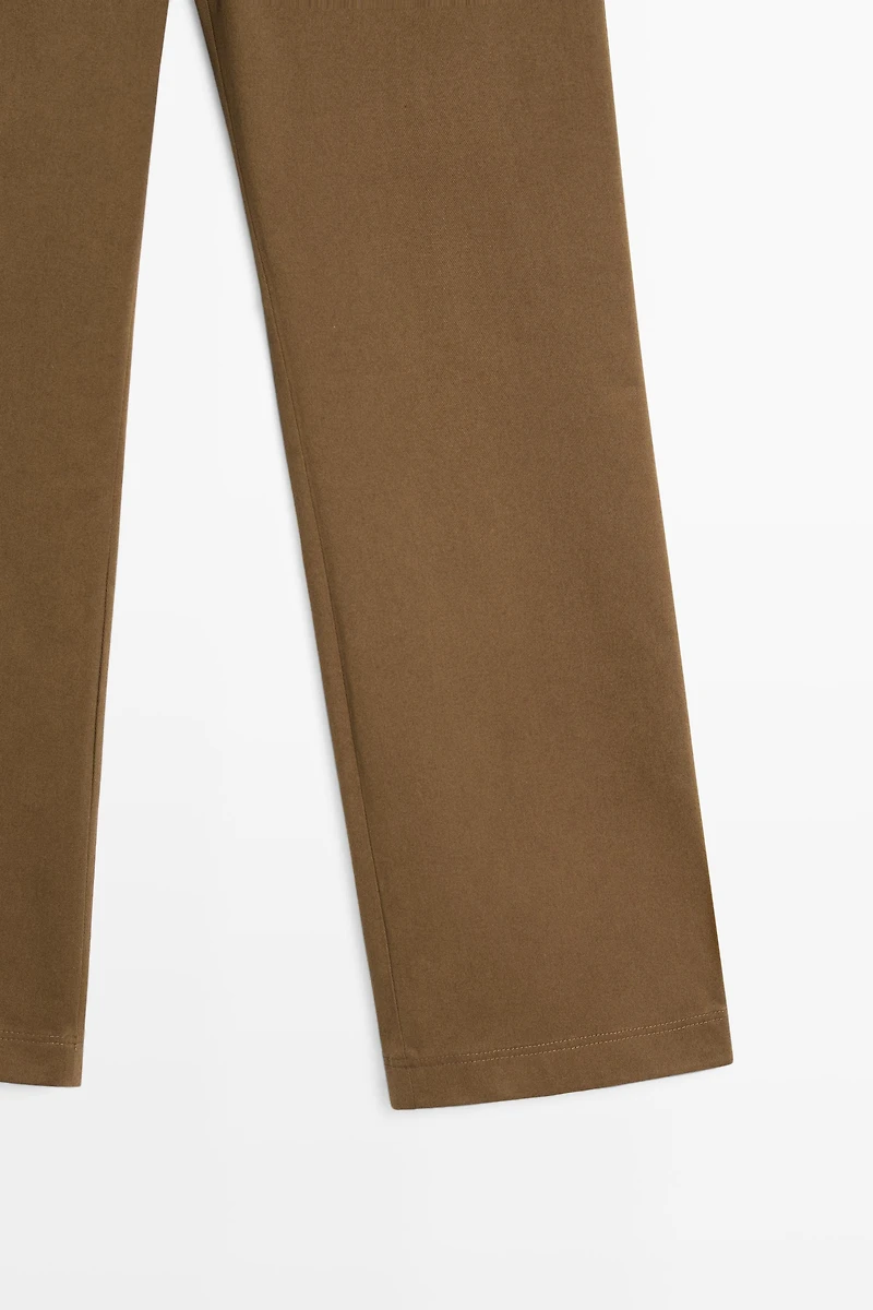 Pantalon kick flare en mélange de coton