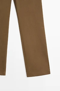 Pantalon kick flare en mélange de coton