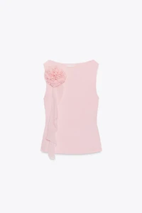 SLEEVELESS FLORAL TOP