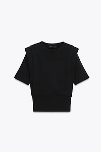 SHOULDER PAD KNIT TOP