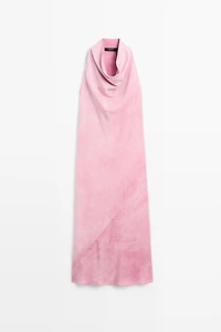 Draped flowing midi dress