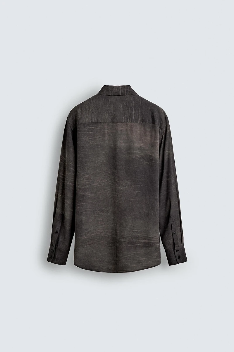 CHEMISE FLUIDE IMPRIMÉ EFFET DÉLAVÉ