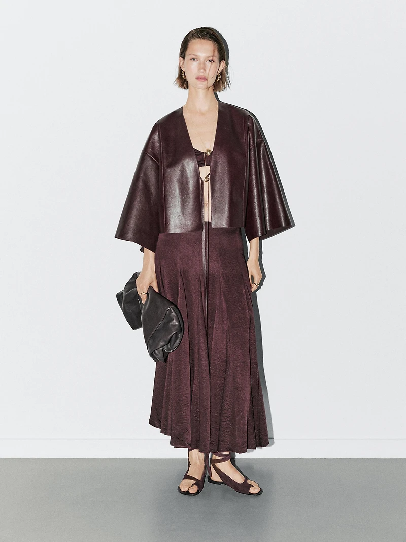 Flowing midi skirt with godet details - STUDIO