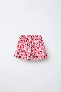 FLORAL POPLIN SHORTS