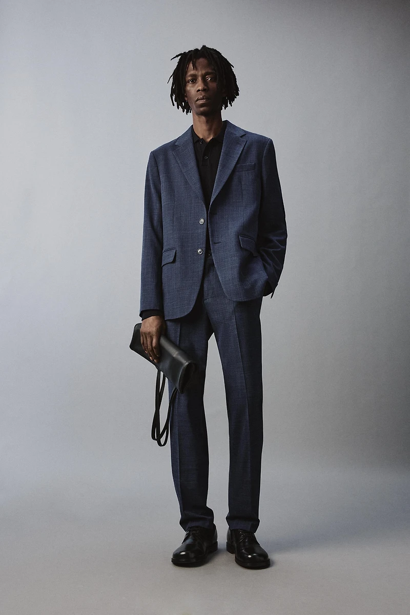 SLIM FIT WOOL BLEND BLAZER
