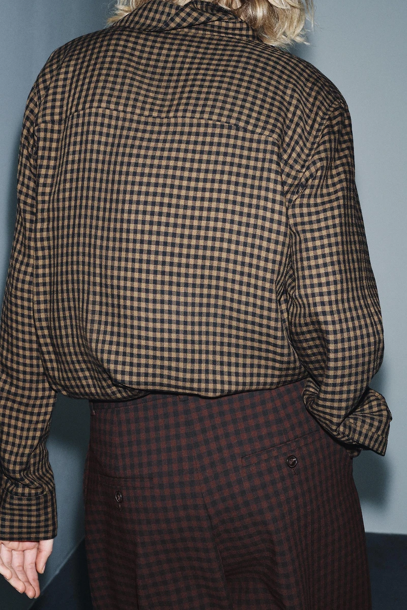 GINGHAM CHECK BLOUSE ZW COLLECTION