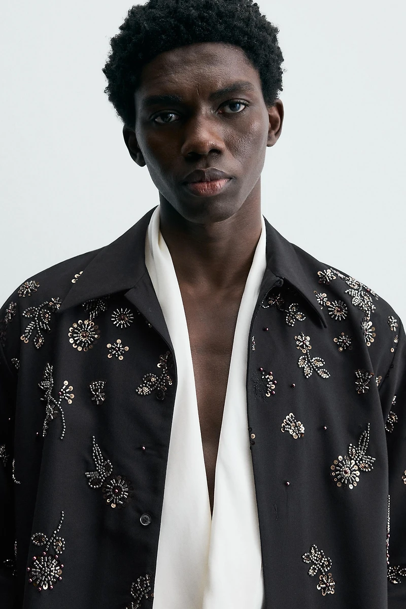 LIMITED EDITION FLOWY SEQUIN SHIRT