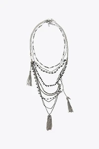 3-PACK OF BEADED FRINGE NECKLACES
