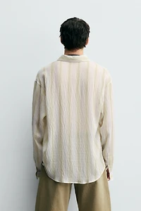 STRIPED FLOWY SHIRT