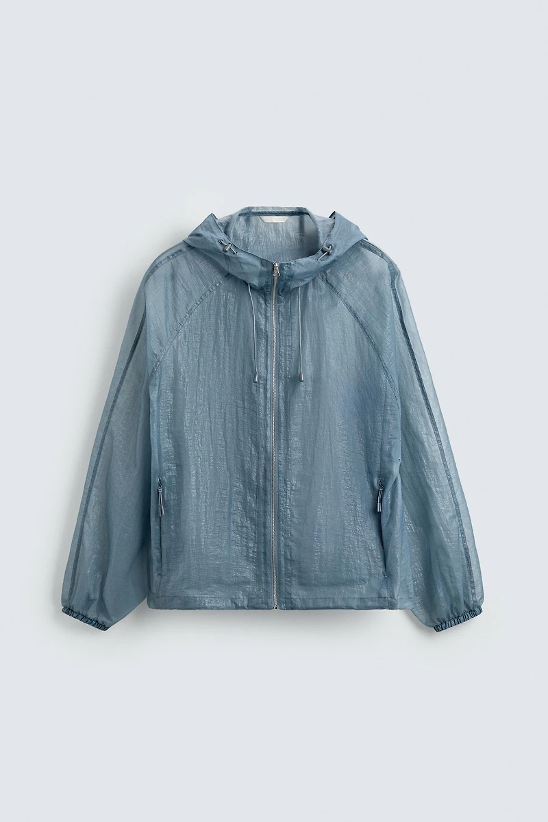 CROPPED FIT LIGHTWEIGHT TECHNICAL JACKET