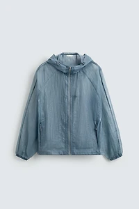 CROPPED FIT LIGHTWEIGHT TECHNICAL JACKET