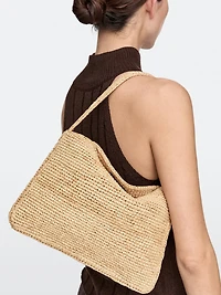 Petit sac épaule en raphia