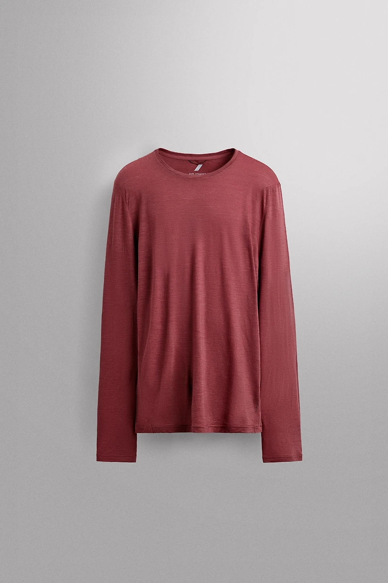 STRIPED JACQUARD WOOL T-SHIRT