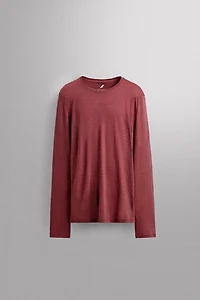 STRIPED JACQUARD WOOL T-SHIRT