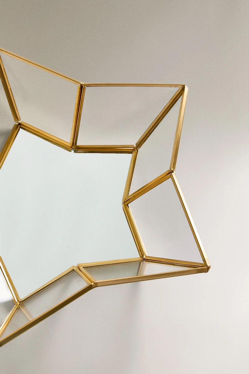 PLATEAU ÉTOILE POLI MIROIR NOËL