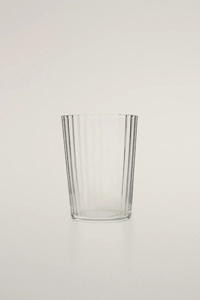 GLASS TUMBLER WITH LINES