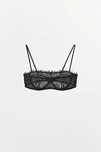 UNDERWIRE MESH LACE BRA