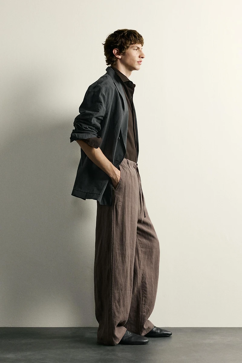 100% LINEN RELAXED FIT PANTS