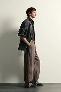 100% LINEN RELAXED FIT PANTS