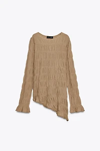 TOP EN MAILLE PLISSÉE