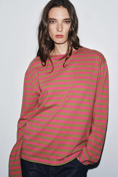 STRIPED LONG SLEEVE T-SHIRT