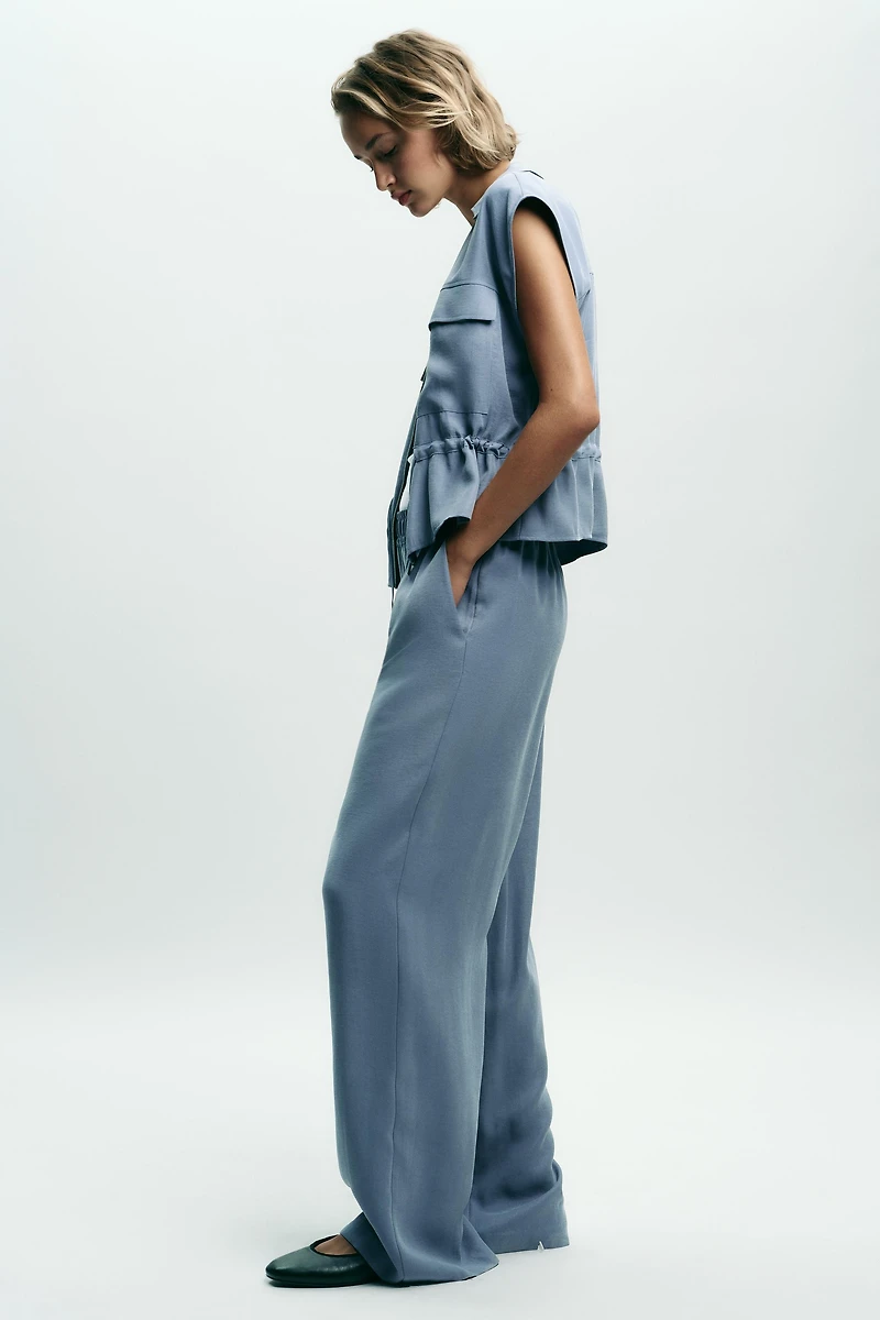 SOFT FEEL WIDE LEG PANTS