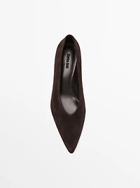 Escarpins en cuir souple avec daim