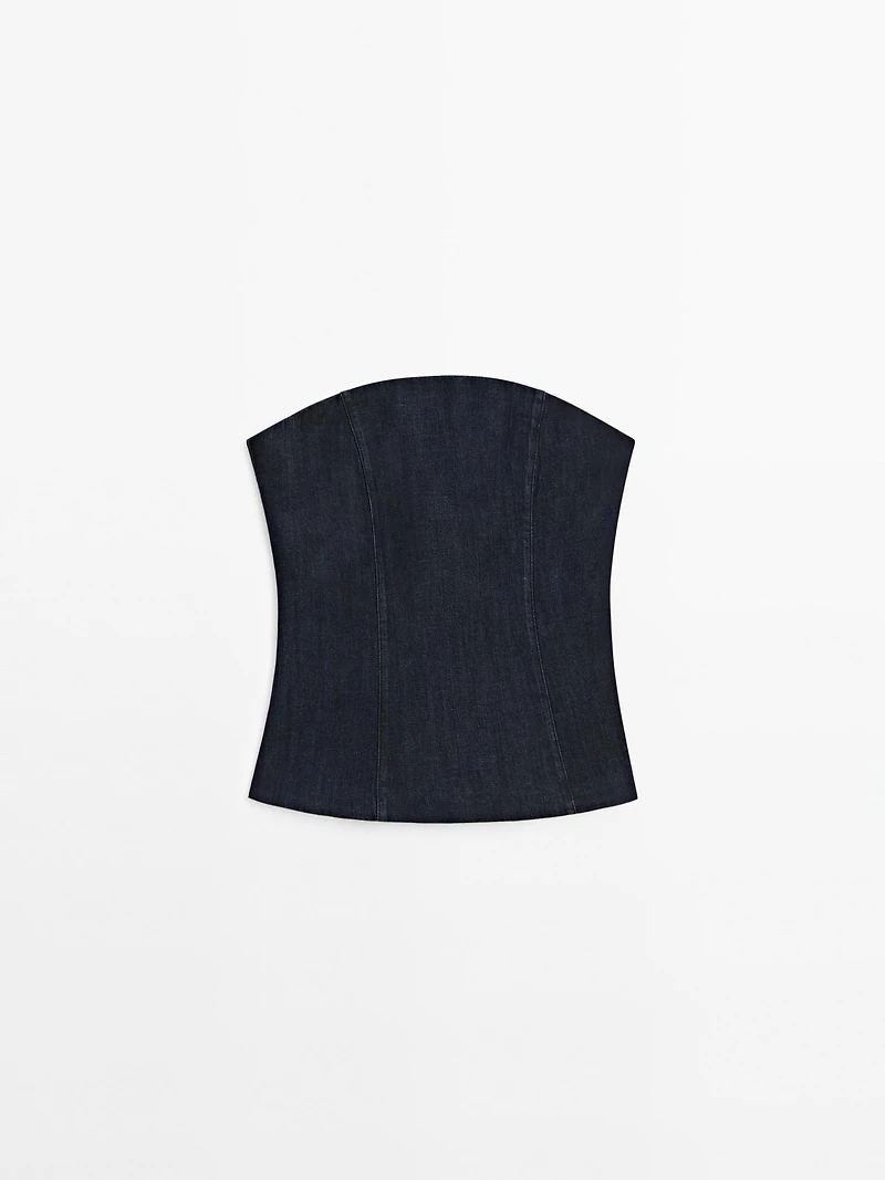 Top bustier denim
