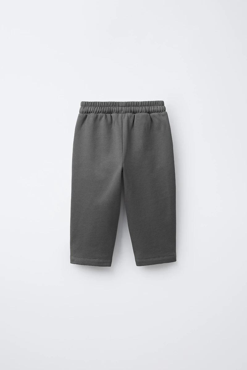 CONTRASTING CORDUROY PLUSH PANTS