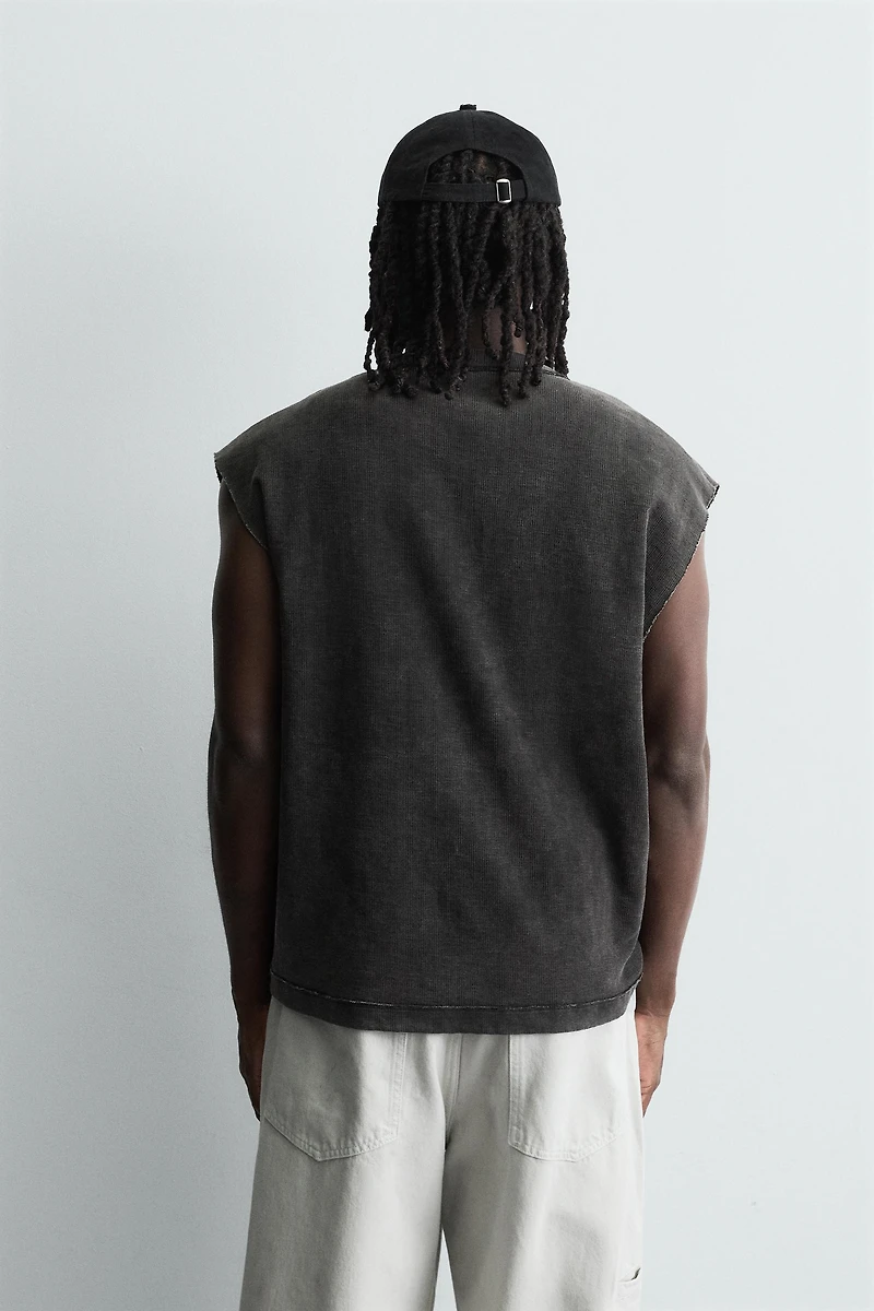 HORSE PRINT KNIT TANK TOP