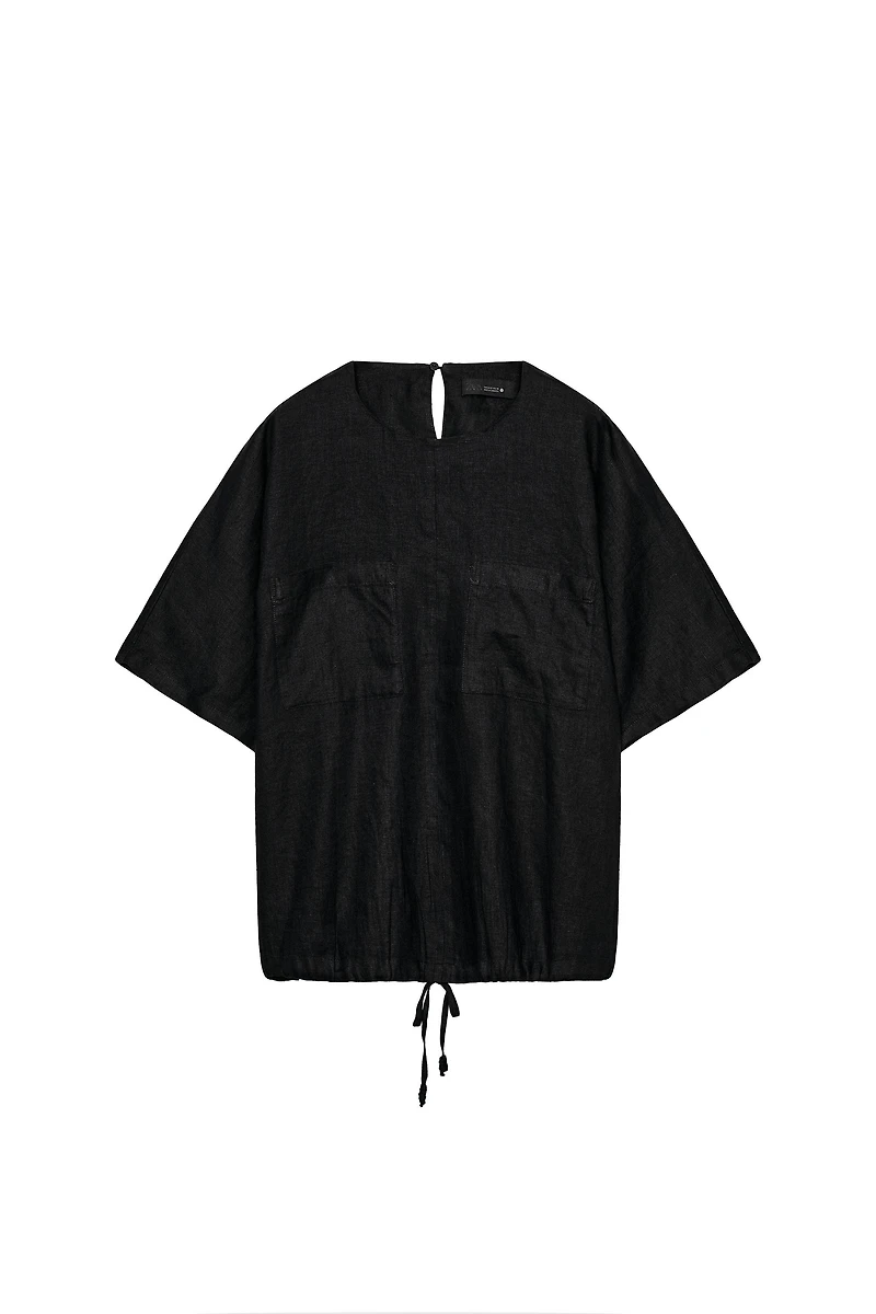 100% LINEN LACED TOP ZW COLLECTION