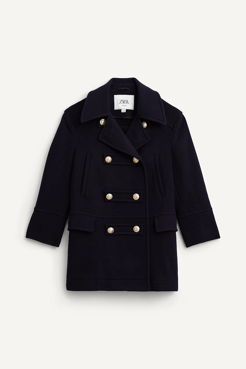 LIMITED EDITION WOOL BLEND DOUBLE BREASTED COAT