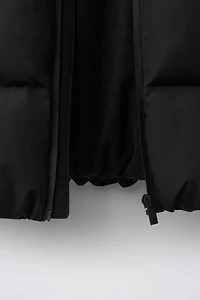 WATER REPELLENT HOODED PUFFER COAT