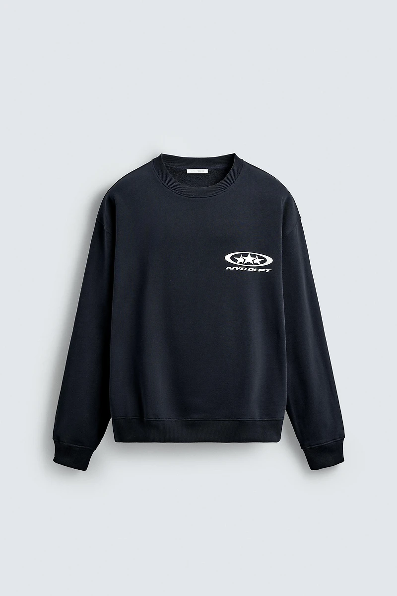 COMBINATION PRINT SWEATSHIRT